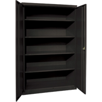 Armoires de rangement Hi-Boy profondes, Acier, 4 Tablettes, 72" h x 36" la x 24" P, Noir CSL Industriel Inc.