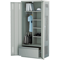 Casier de luxe pour &eacute;quipement, Acier, 36" la x 24" p x 72" h, Gris CSL Industriel Inc.