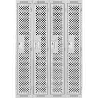Casiers Clean Line, Bloc de 4, 48" x 12" x 72", Acier, Gris, Rivet (assembl&eacute;), Perfor&eacute; CSL Industriel Inc.