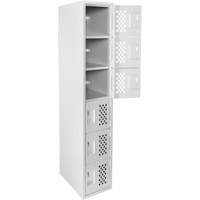 Petit casier perfor&eacute; Clean-Line, 6 niveaux, 15" x 72" x 12", Acier CSL Industriel Inc.