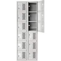 Clean Line Lockerettes, 6 -tier, Bank of 2, 18" x 72" x 12", Steel CSL Industriel Inc.