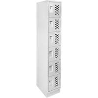 Petit casier perfor&eacute; Clean-Line, 6 niveaux, 15" x 72" x 12", Acier CSL Industriel Inc.