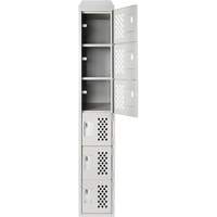 Petit casier perfor&eacute; Clean-Line, 6 niveaux, 12" x 72" x 12", Acier CSL Industriel Inc.
