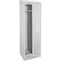 Clean Line Lockers, Bank of 2, 24" x 18" x 82", Steel, Grey, Rivet (Assembled), Perforated CSL Industriel Inc.