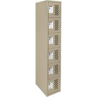Petits casiers &eacute;conomiques assembl&eacute;s et perfor&eacute;s Clean Line, 6 niveaux, 18" x 72" x 12", Acier CSL Industriel Inc.
