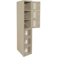 Petits casiers &eacute;conomiques assembl&eacute;s et perfor&eacute;s Clean Line, 6 niveaux, 18" x 72" x 12", Acier CSL Industriel Inc.