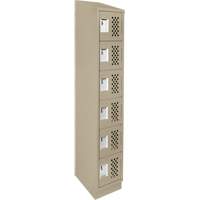 Petits casiers &eacute;conomiques assembl&eacute;s et perfor&eacute;s Clean Line, 6 niveaux, 18" x 72" x 12", Acier CSL Industriel Inc.