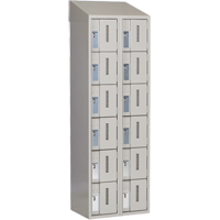 Concorde Heavy-Duty Lockers, 6 -tier, Bank of 2, 24" x 18" x 78", Steel, Grey, Welded (Assembled) CSL Industriel Inc.