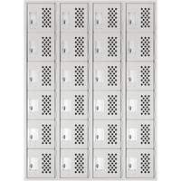Petits casiers Clean Line, 6 niveaux, Bloc de 4, 18" x 72" x 12", Acier CSL Industriel Inc.