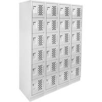 Casiers &eacute;conomiques perfor&eacute;s et assembl&eacute;s Clean Line, 6 niveaux, Bloc de 4, 18" x 72" x 12", Acier CSL Industriel Inc.