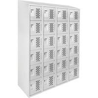 Casiers &eacute;conomiques perfor&eacute;s et assembl&eacute;s Clean Line, 6 niveaux, Bloc de 4, 18" x 72" x 12", Acier CSL Industriel Inc.
