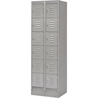 Casiers, 6 niveaux, Bloc de 2, 24" x 18" x 76", Acier, Gris, D&eacute;mont&eacute; CSL Industriel Inc.