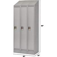 Casiers, Bloc de 3, 36" x 18" x 86", Acier, Gris, D&eacute;mont&eacute; CSL Industriel Inc.