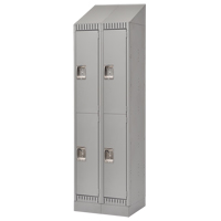 Casiers, 2 niveaux, Bloc de 2, 24" x 18" x 86", Acier, Gris, D&eacute;mont&eacute; CSL Industriel Inc.