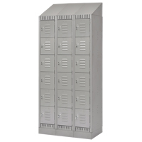 Casiers, 6 niveaux, Bloc de 3, 36" x 18" x 86", Acier, Gris, D&eacute;mont&eacute; CSL Industriel Inc.