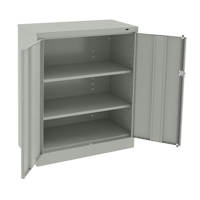 Counter High Cabinet, Steel, 2 Shelves, 42" H x 36" W x 18" D, Light Grey CSL Industriel Inc.