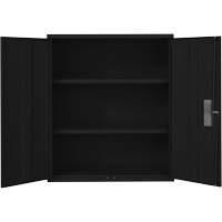 Armoire de rangement Lo-Boy, Acier, 2 Tablettes, 42" h x 36" la x 18" P, Noir CSL Industriel Inc.