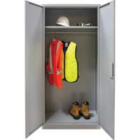 Armoire garde-robe, Acier, 36" la x 18" p x 72" h, Gris CSL Industriel Inc.
