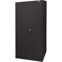 Armoire d'entreposage, Acier, 4 Tablettes, 66" h x 30" la x 15" P, Noir CSL Industriel Inc.