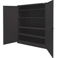 Armoire d'entreposage, Acier, 4 Tablettes, 78" h x 48" la x 24" P, Noir CSL Industriel Inc.