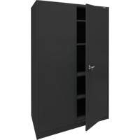 Armoire d'entreposage, Acier, 4 Tablettes, 78" h x 48" la x 24" P, Noir CSL Industriel Inc.