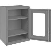 Wall-Mountable Storage Cabinet with Clearview Doors, 26-15/16" H x 18-1/8" W x 13-11/16" D, 2 Shelves, Steel, Grey CSL Industriel Inc.