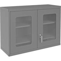 Wall-Mountable Storage Cabinet with Clearview Doors, 26-15/16" H x 35-7/8" W x 13-11/16" D, 2 Shelves, Steel, Grey CSL Industriel Inc.