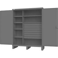 Wardrobe Cabinet with Standard Recessed Doors, Steel, 60" W x 24" D x 78" H, Grey CSL Industriel Inc.