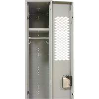 Vented Lockers, Bank of 3, 36" x 18" x 88", Steel, Grey, Knocked Down, Perforated CSL Industriel Inc.