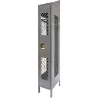 Vented Lockers, 12" x 18" x 88", Steel, Grey, Knocked Down, Perforated CSL Industriel Inc.