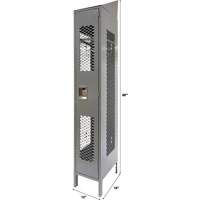 Vented Lockers, 12" x 18" x 88", Steel, Grey, Knocked Down, Perforated CSL Industriel Inc.
