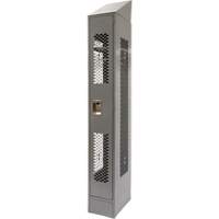 Vented Lockers, 12" x 18" x 88", Steel, Grey, Knocked Down, Perforated CSL Industriel Inc.