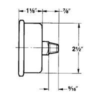 Pressure Gauges, 2-1/2" , 30" Hg-0" Vac., Bottom Mount, Liquid Filled Analogue CSL Industriel Inc.