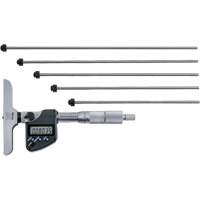 Digital Depth Micrometer with Interchangeable Rod, 0" - 12" (0 mm - 304.8 mm) Range, 0.00005" (0.001 mm) Resolution CSL Industriel Inc.