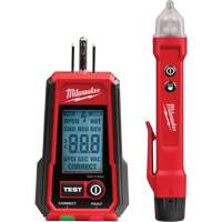 Voltage Detector with LED & GFCI Receptacle Tester Kit, 50 V - 1000 V, Display & Sound Alert CSL Industriel Inc.