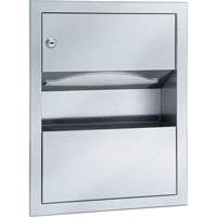 Combination Towel Dispenser with Waste Receptacle, Manual, 14" W x 4" D x 28" H CSL Industriel Inc.