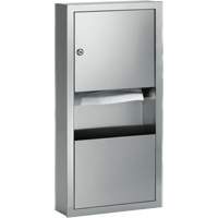 Combination Towel Dispenser with Waste Receptacle, Manual, 14" W x 4" D x 28" H CSL Industriel Inc.