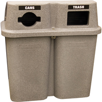 Recycling Containers Bullseye, Curbside, Plastic, 2 x 22 US gal. CSL Industriel Inc.