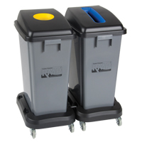 Recycling & Waste Receptacle Dolly, Polypropylene, Black, Fits: 17-1/4" x 12-1/2" CSL Industriel Inc.