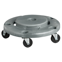 Socle roulant pour contenant &agrave; d&eacute;chets, Poly&eacute;thyl&egrave;ne, Gris, Convient aux contenants 24" dia. CSL Industriel Inc.