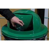Drum Waste Disposal Top, Dome Lid, Metal, Fits Container Size: 23-1/2" Dia. CSL Industriel Inc.