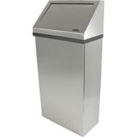 Wall Mounted Waste Receptacle, Stainless Steel, 13.2 US gal. CSL Industriel Inc.