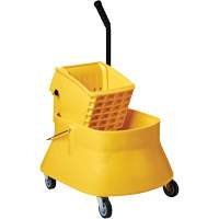 Ensemble de seau pour vadrouille et essoreuse Champ, Pression lat&eacute;rale, 7,5 gal. US (30 pintes), Jaune CSL Industriel Inc.