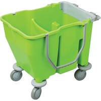 Double Mop Bucket with Wringer, 3.75 US Gal. (60 qt.) Capacity, Green CSL Industriel Inc.