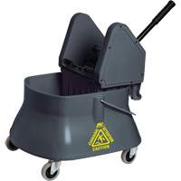 Seau pour vadrouille et essoreuse Champ, Pression vers le bas, 6,5 gal. US (26 pintes)/7,5 gal. US (30 pintes), Gris CSL Industriel Inc.