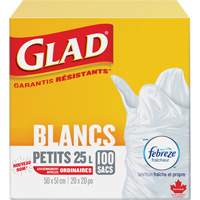 Small 25L Febreze Garbage Bags, Regular, 20" W x 20" L, White CSL Industriel Inc.