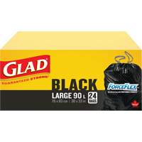 90L Garbage Bags, Regular, 30" W x 33" L, Black CSL Industriel Inc.