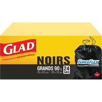 90L Garbage Bags, Regular, 30" W x 33" L, Black CSL Industriel Inc.