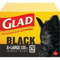 135L Garbage Bags, Regular, 31" W x 42" L, Black CSL Industriel Inc.