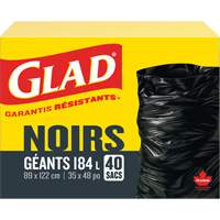 184L Garbage Bags, Regular, 35" W x 48" L, Black CSL Industriel Inc.